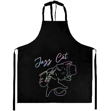 Discover Trumpet Playing Cat Jazz Lover Aprons