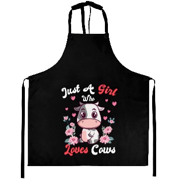 Discover Just A Girl Who Loves Cows Farm Lady Farming Aprons