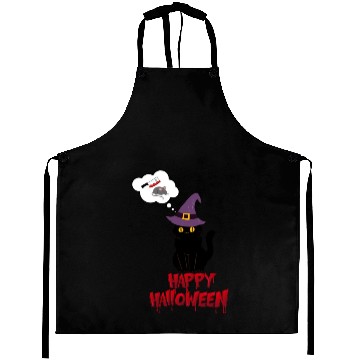 Discover HALLOWEEN MURDER CAT Aprons
