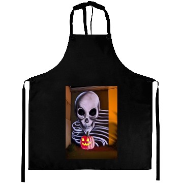 Discover STREET ART SKULL AND PUMPKIN Aprons