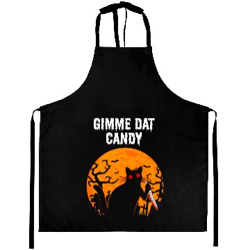 Discover Gimme Dat Candy Creepy Cat Spooky Halloween Aprons