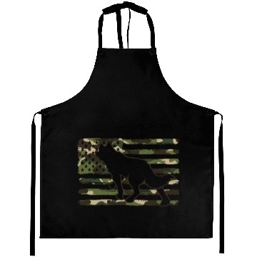 Discover Coyote Hunting Camo American Flag Aprons