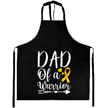 Discover dad Of A Warrior Childhood Cancer Awareness Suppor Aprons