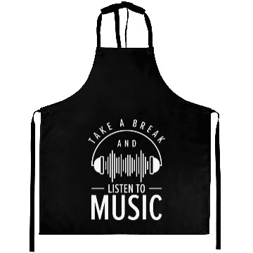 Discover Serenity Music Lover Relaxing Break Inspirational Aprons