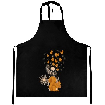 Discover Forest Squirrel Lover Dandelion Nature Funny Aprons
