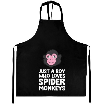 Discover Just a Boy Who Loves Spider Monkeys Aprons
