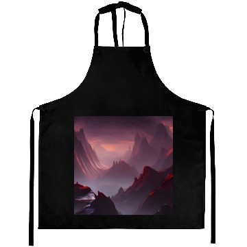 Discover Red Mountains on a Alien Planet Aprons