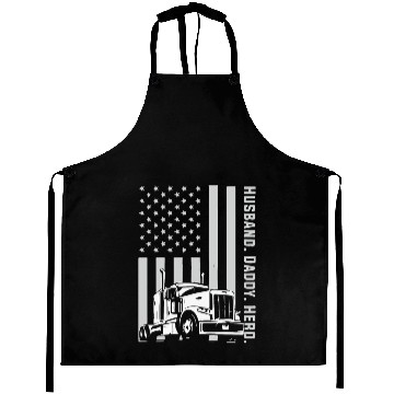 Discover Patriotic Trucker Dad Truck Driver Aprons