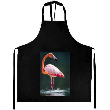 Discover Flamingo in a lake with water splashes Aprons