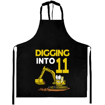 Discover Excavator Driver Digging Into 11 Birthday Aprons