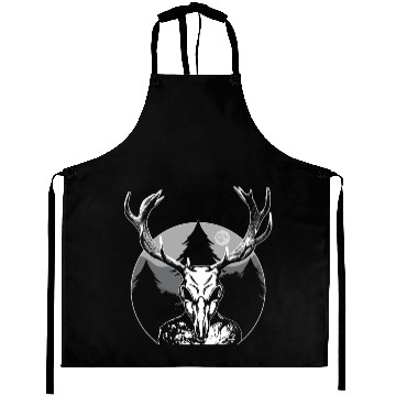 Discover Folk Creature Moon Wendigo Halloween Cryptid Aprons
