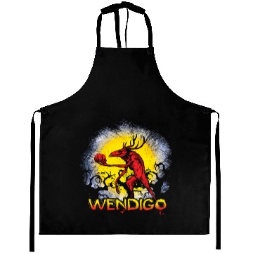 Discover Folk Creature Wendigo Forest Halloween Cryptid Aprons