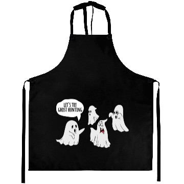 Discover Ghost Hunting Cute Ghosts Spooky Halloween Aprons