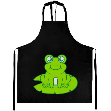 Discover frog sitting water lily sea leaf Aprons