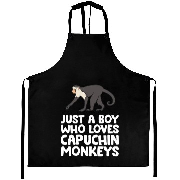 Discover Just a Boy Who Loves Capuchin Monkeys Aprons