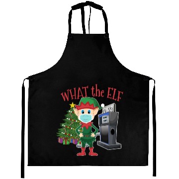 Discover What the Elf - Elf with Mask and Gas Pump Aprons