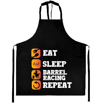 Discover Eat Sleep Repeat Barrel Racing Western Riding Aprons