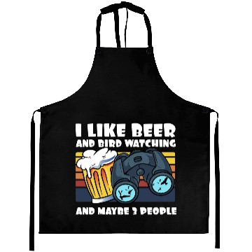 Discover Birdwatching I Like Beer Binoculars Ornithologist Aprons