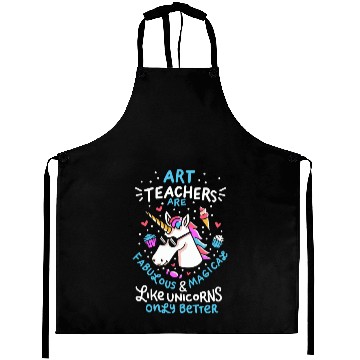 Discover Art teacher gift art teacher school unicorn Aprons