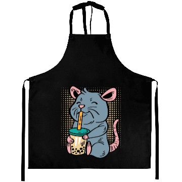 Discover Rat Bubble Tea Tea Lover Gift Aprons
