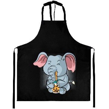 Discover Elephant Bubble Tea Zookeeper Gift Aprons