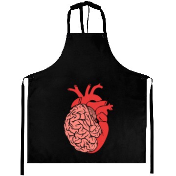 Discover Half Brain Half Heart Organ Anatomy Science Aprons