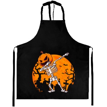 Discover Dabbing Skeleton Jack O Lantern Pumpkin Halloween Aprons