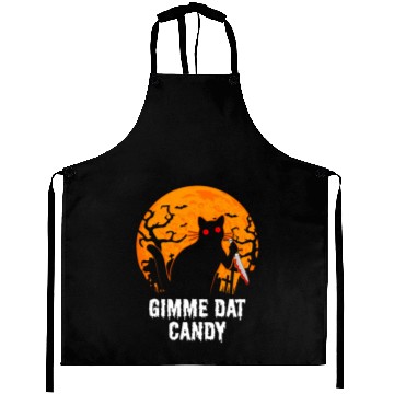 Discover Gimme Dat Candy Creepy Cat Spooky Halloween Aprons