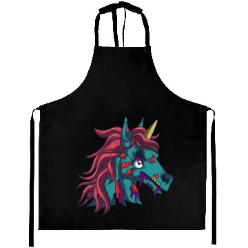 Discover Zombiecorn Zombie Unicorn Goth Gothic Halloween Aprons