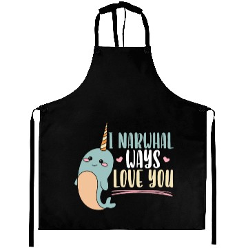 Discover I Narwhal Ways Love You Unicorn Of The Sea Animal Aprons