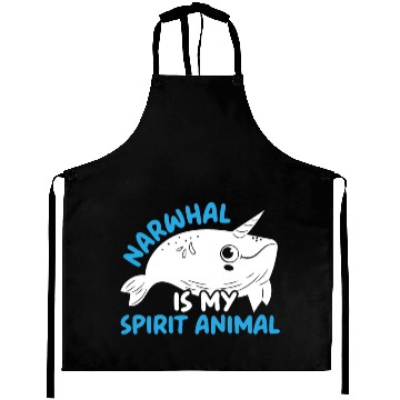 Discover Narwhal Is My Spirit Animal Unicorn Of The Sea Aprons