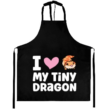 Discover I Love My Tiny Dragon Reptile Pogona Lizard Aprons