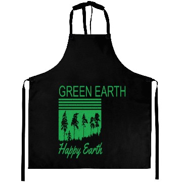 Discover Green Earth Happy Earth Earth Protection Support Aprons