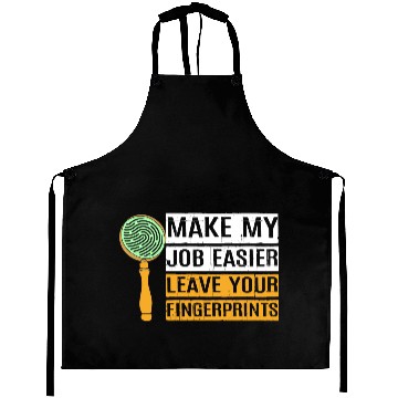Discover Funny Forensic Science Humor Crime Detective Aprons