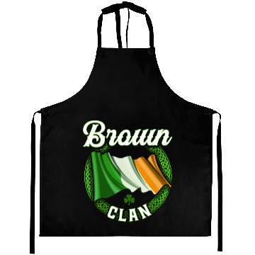 Discover Brown Surname Irish Last Name Ireland Flag Aprons
