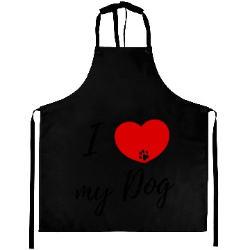 Discover I love my dog Aprons