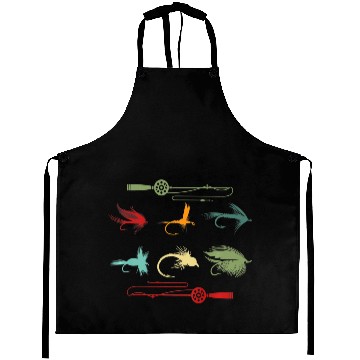 Discover Trout Fly Fishing Nature Outdoor Fisherman Funny Aprons
