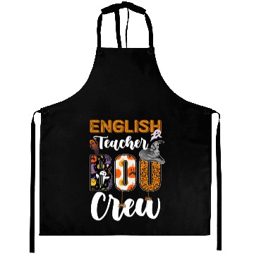 Discover English Teacher Boo Crew Halloween Matching Aprons