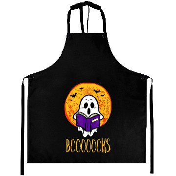 Discover Cute Ghost Book Reading Teacher School Funny Hallo Aprons