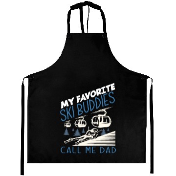 Discover Skiing Dad Skier Father Gift Aprons