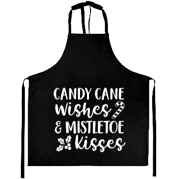 Discover Candy Cane Wishes And Mistletoe Kisses Aprons