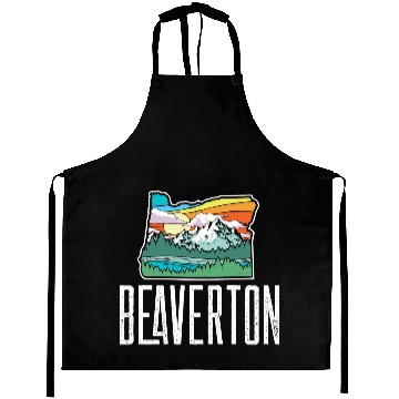 Discover Beaverton Vintage Oregon Nature Outdoors Retro Gra Aprons