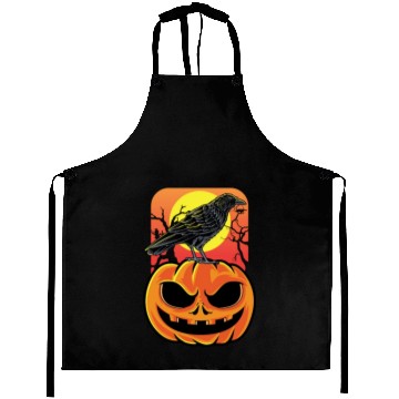 Discover Crow Halloween Bird Watcher Gift Aprons