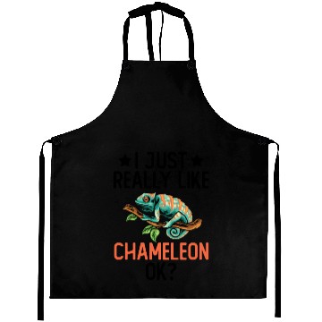 Discover I Just Really Like Chameleon Lizard Reptile Pet Aprons