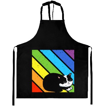 Discover LGBT Supporter Pride Ally Cat Lover Rainbow Pride Aprons