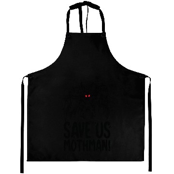 Discover Halloween Mothman Mythical Line Art Beast Monster Aprons