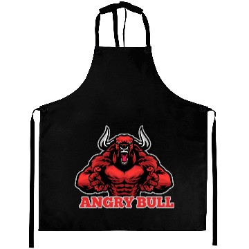 Discover Angry Bull Design Aprons
