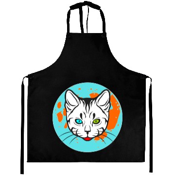 Discover Hello cat, best halloween scary head Aprons