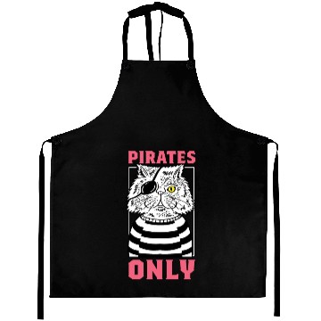 Discover Pirates Only Cat Mom Gift Aprons