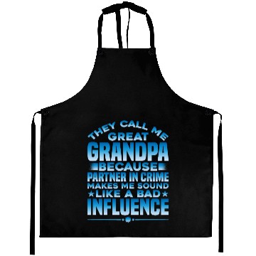 Discover Grandpa Because Partner In Crime Makes Me Bad 1 Aprons